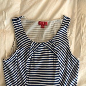 Comfortable blue striped dress